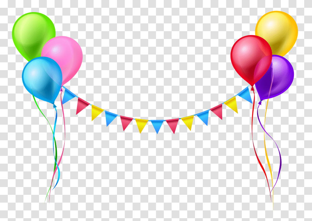 Streamer And Balloons Clip Art, Purple Transparent Png