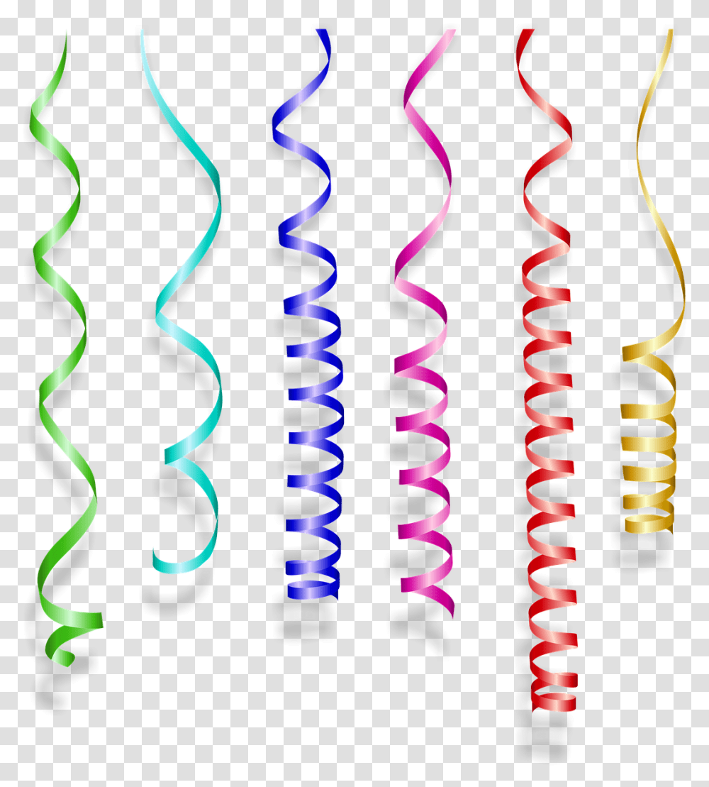Streamer Background New Years Eve, Spiral, Coil, Suspension Transparent Png