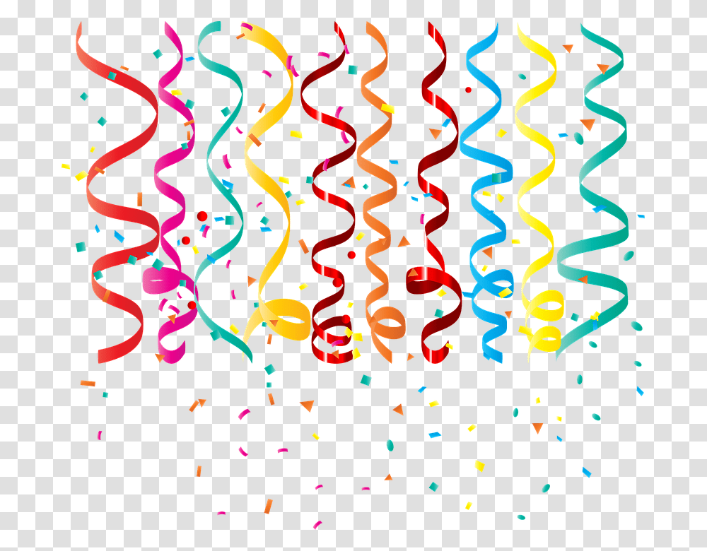 Streamers Birthday Streamers, Paper, Confetti Transparent Png