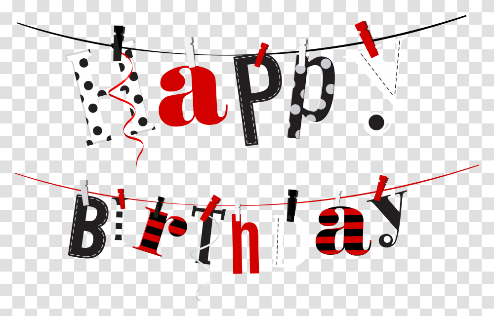 Streamers Cliparts For Happy Birthday, Alphabet, Plot, Handwriting Transparent Png