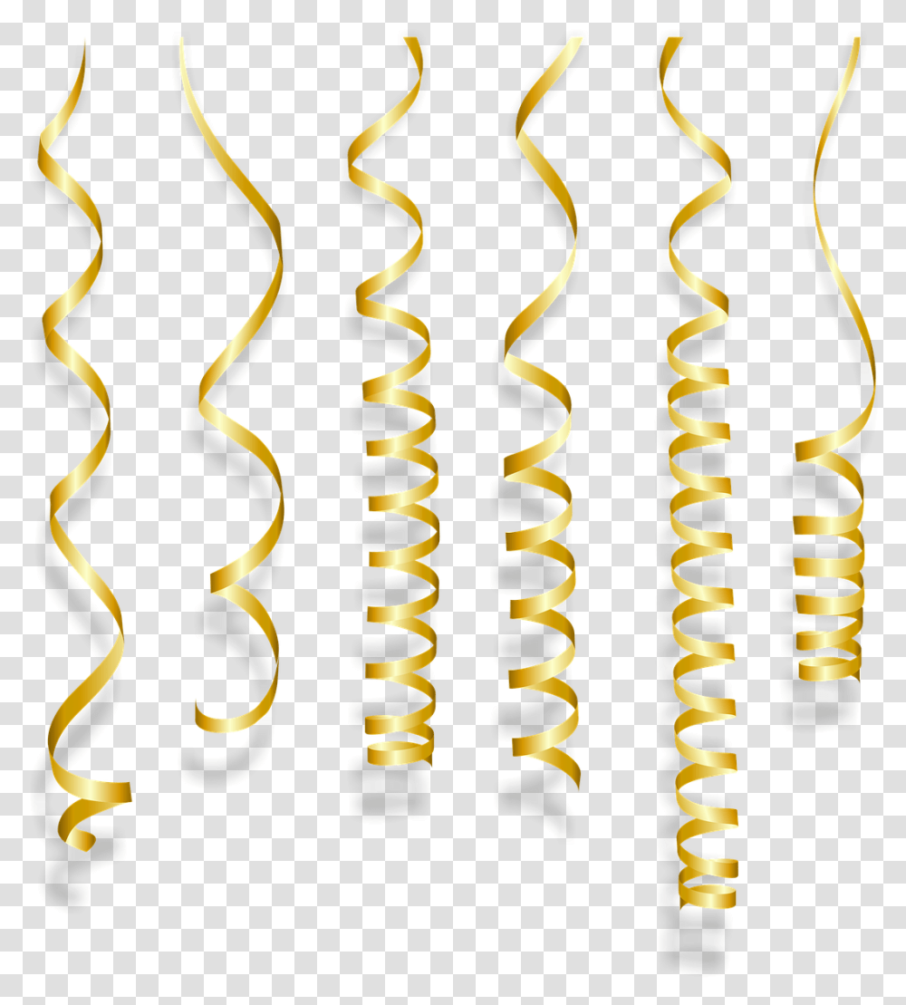 Streamers Fun Gold Free Picture Background Streamers, Spiral, Coil, Dynamite, Bomb Transparent Png