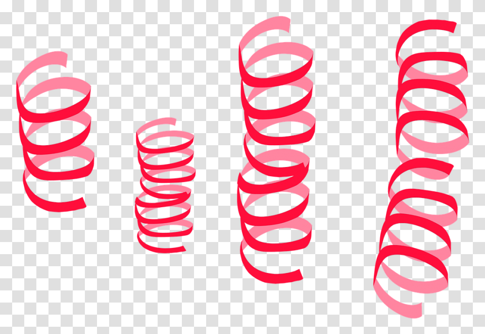 Streamers Red Streamers Graphic Background, Coil, Spiral Transparent Png