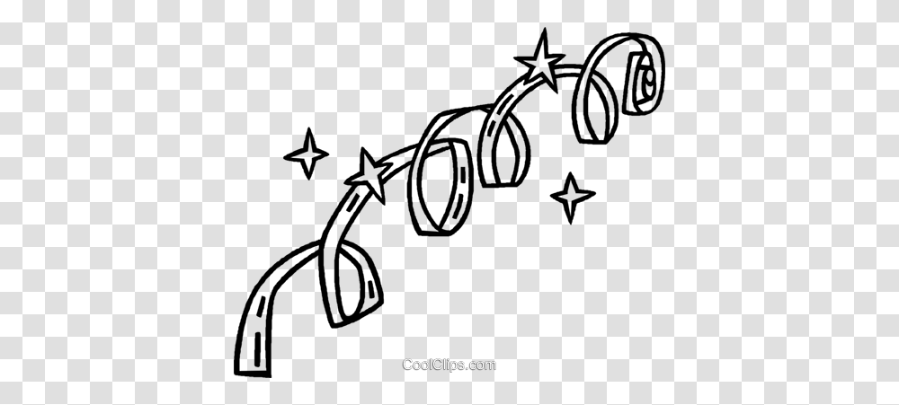 Streamers Royalty Free Vector Clip Art Illustration, Alphabet, Handwriting Transparent Png