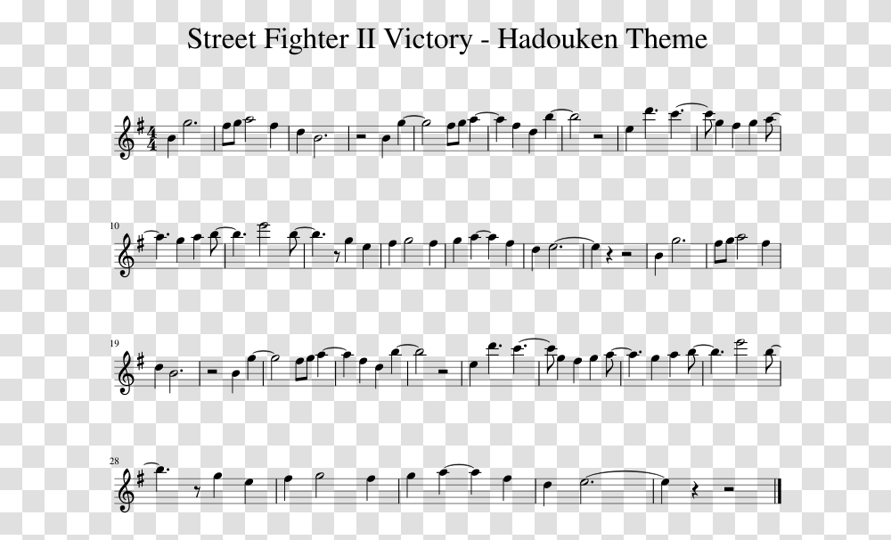 Street Fighter Ii Victory Hadouken Theme Spongebob Tomfoolery Flute Sheet Music, Gray, World Of Warcraft Transparent Png