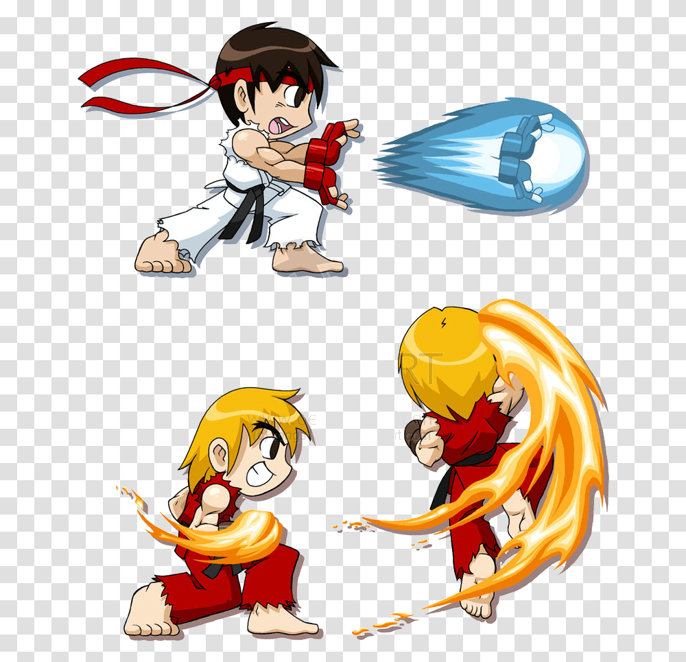 Street Fighter Ryu Ampamp Ken Y Ryu Street Fighter, Person, Human, Comics, Book Transparent Png
