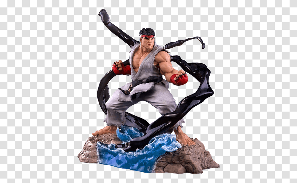 Street Fighter Ryu V Trigger Statue, Person, Leisure Activities, Bow, Sport Transparent Png