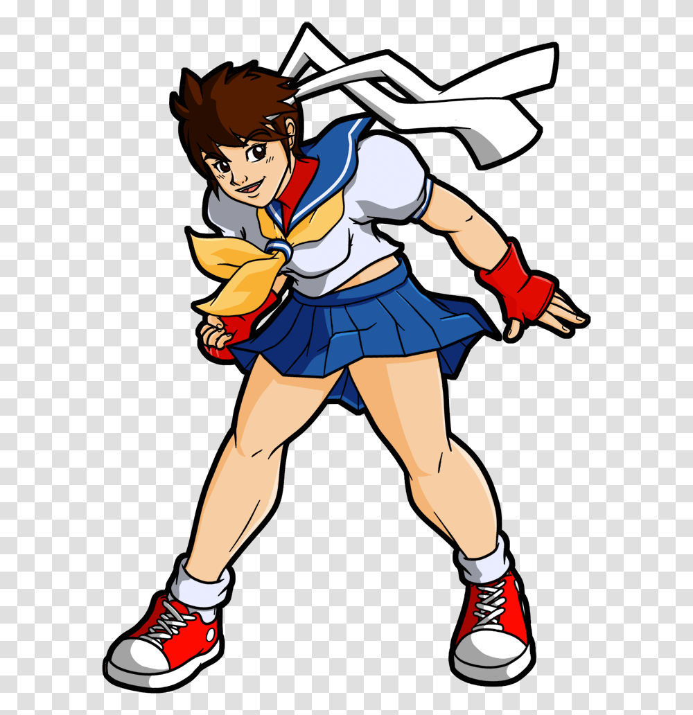 Street Fighter Sakura Sakura, Person, Shoe, Costume Transparent Png