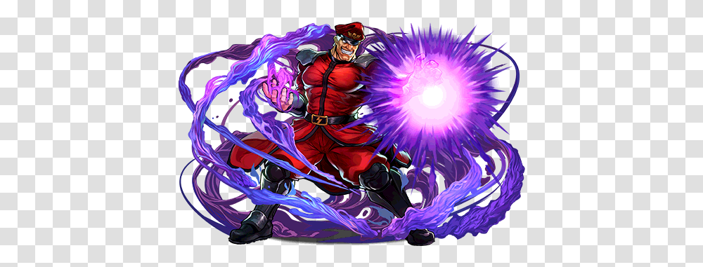 Street Fighter V Collab Review Pdx Puzzle And Dragons M Bison, Purple, Graphics, Art, Person Transparent Png