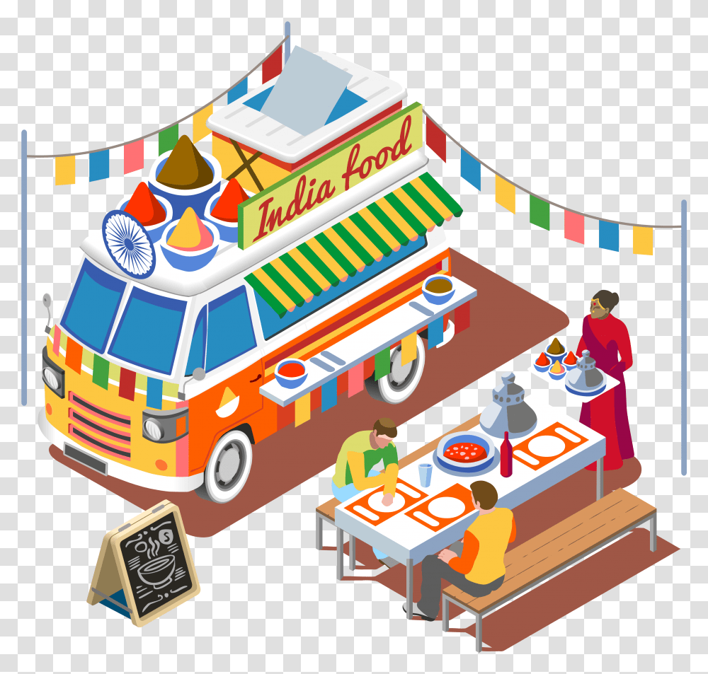 Street Food Fast Food Barbecue Grill Food Truck Indian Food Truck Clip Art, Ambulance, Van, Vehicle, Transportation Transparent Png