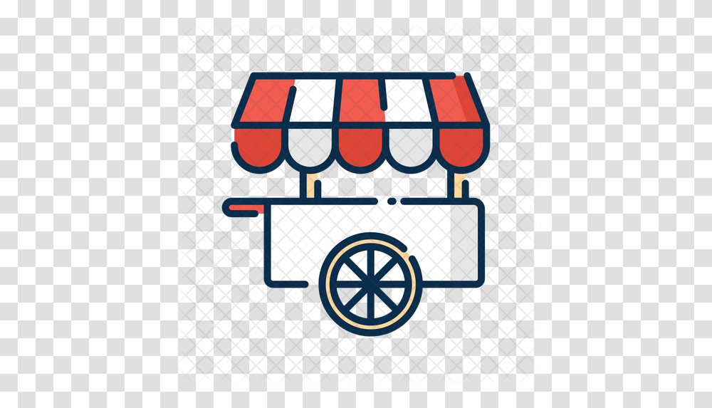 Street Food Kiosk Icon Street Food Logo, Transportation, Vehicle, Label, Text Transparent Png