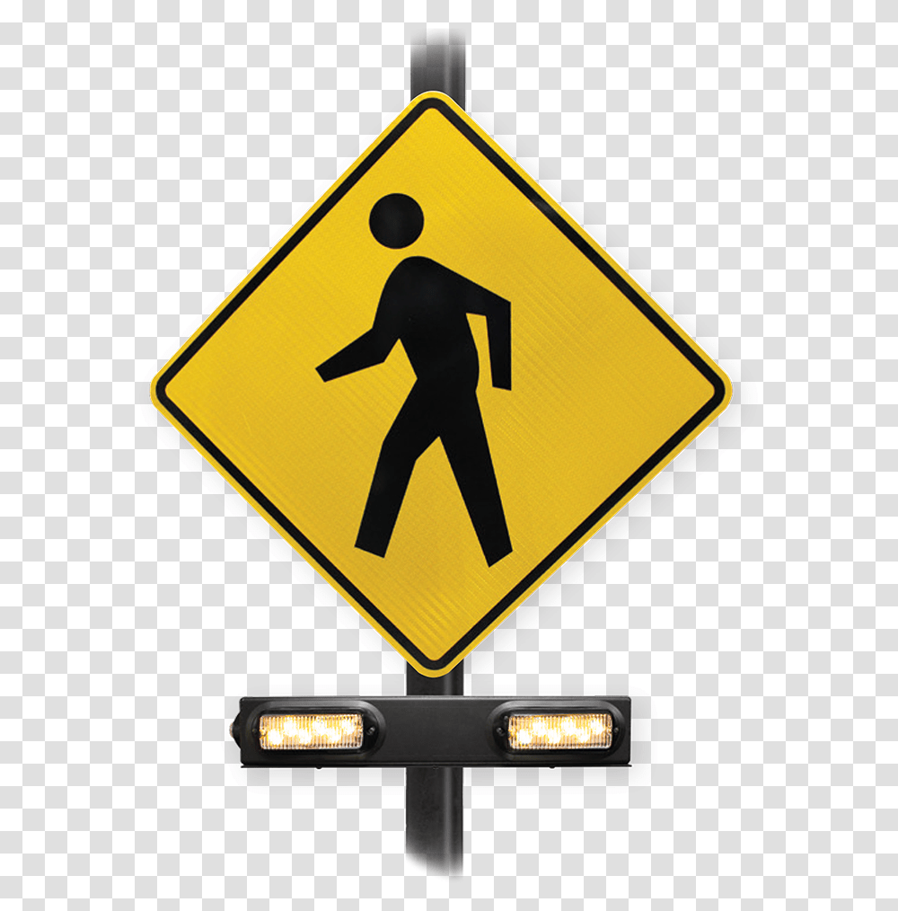 Street Sign Rrfb Pedestrian Crossing Sign With Arrow Crosswalk Sign, Road Sign, Symbol, Person, Human Transparent Png