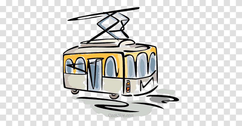 Streetcar Royalty Free Vector Clip Art Illustration, Cable Car, Vehicle, Transportation, Trolley Transparent Png