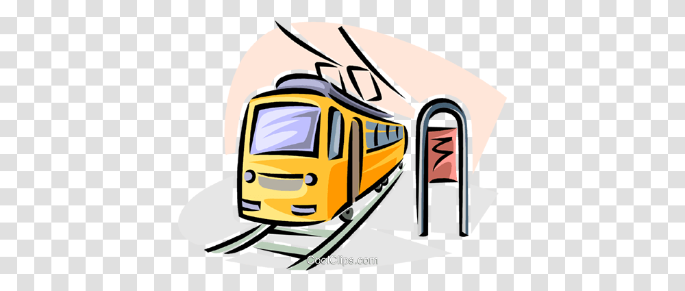 Streetcars Royalty Free Vector Clip Art Illustration, Transportation, Vehicle, Train, Helicopter Transparent Png