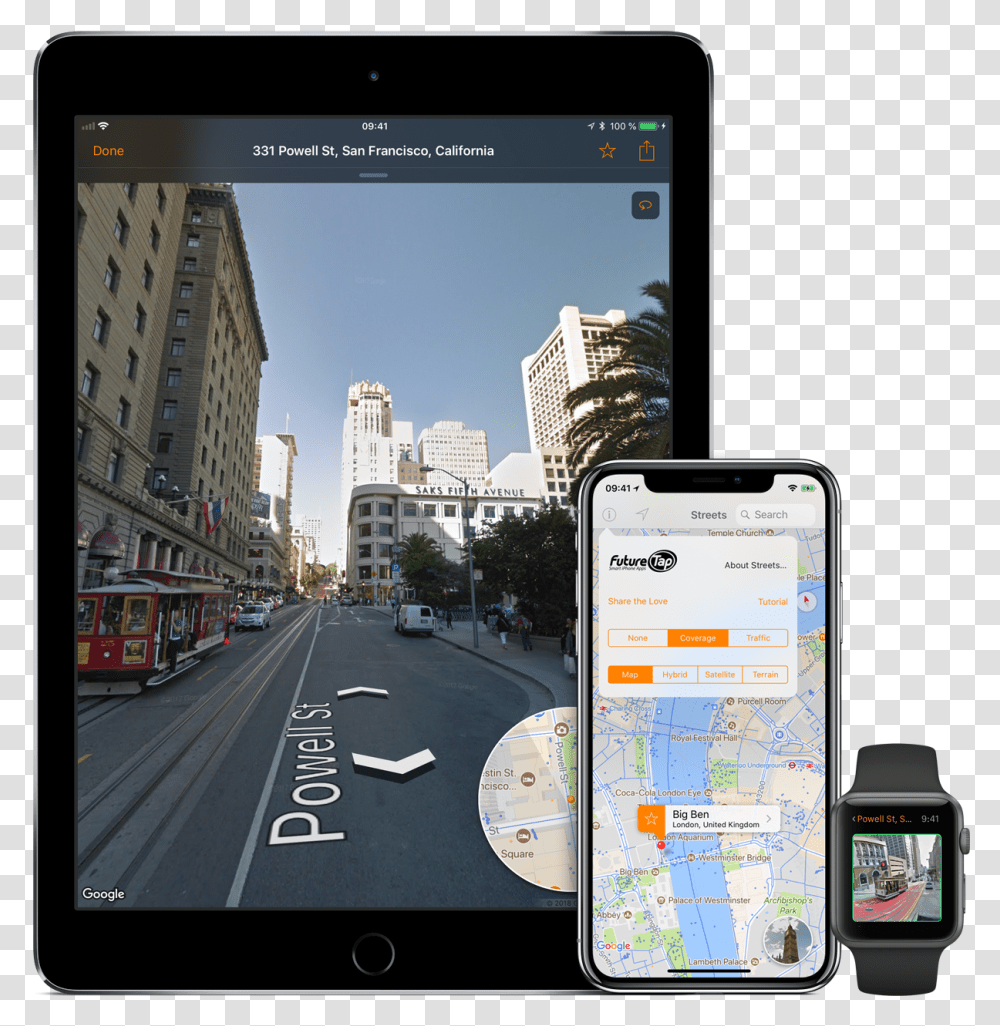 Streets Maps Street View Apple Watch, Phone, Electronics, Mobile Phone, Bus Transparent Png
