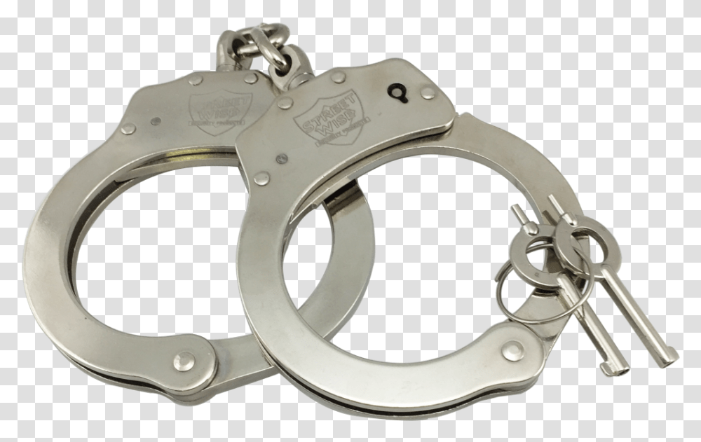 Streetwise Double Lock Solid Steel Handcuffs Nickel Solid, Tool, Gun, Weapon, Weaponry Transparent Png