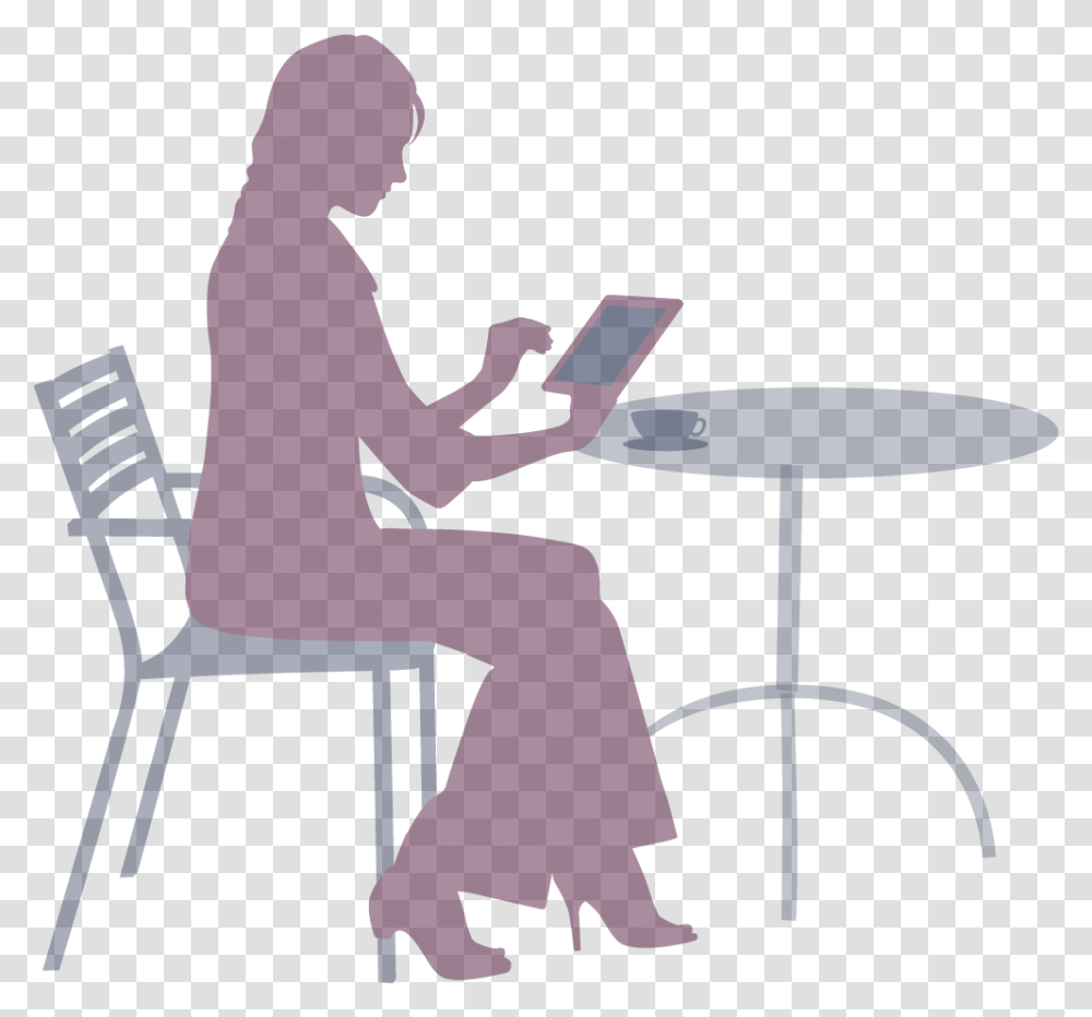 Stress Social Infographic 600 People Reading On Table, Sitting, Person, Chair, Furniture Transparent Png