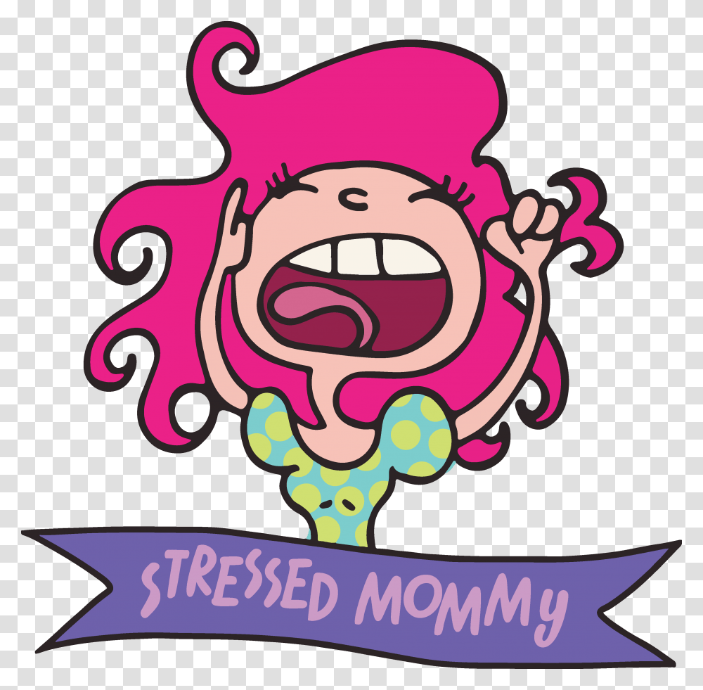 Stressed Stressed Mom Clip Art, Label, Doodle Transparent Png