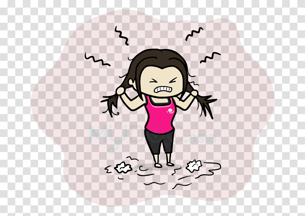 Stressed Turkey Clipart Stressed Pulling My Hair Out, Person, Female, Face Transparent Png