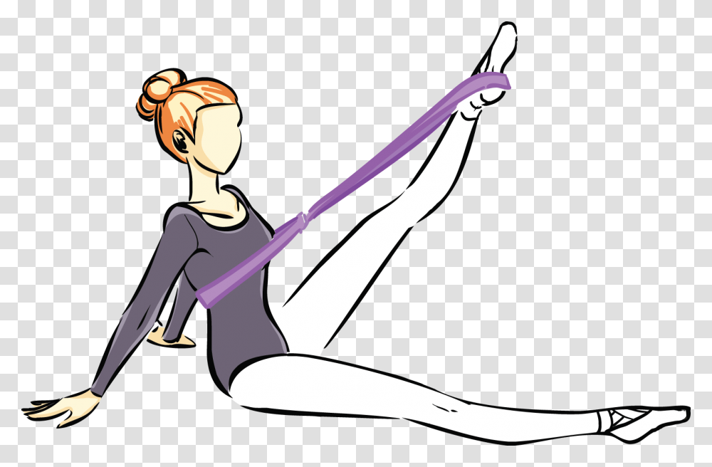 Stretches With A Plum Stretch Band Cartoons Plum Stretch Band Stretches, Outdoors, Working Out, Sport, Fitness Transparent Png