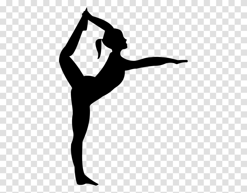 Stretching Health Exercise Yoga Fitness Woman Background Gymnast Silhouette, Gray, World Of Warcraft Transparent Png