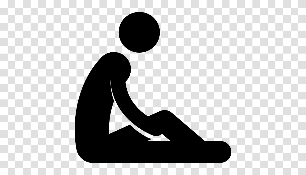 Stretching Sports Gym Person Silhouette Exercise Stretch Icon, Human, Stencil, Kneeling Transparent Png