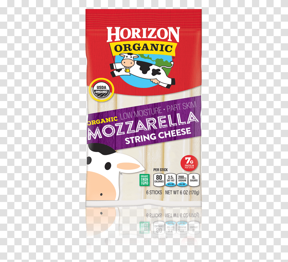 String Cheese Horizon Organic Milk, Label, Bottle, Poster Transparent Png