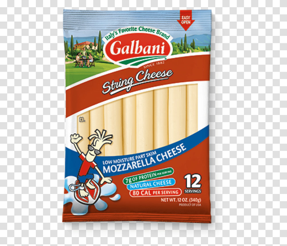 String Cheese Sticks Galbani, Person, Label, Food Transparent Png