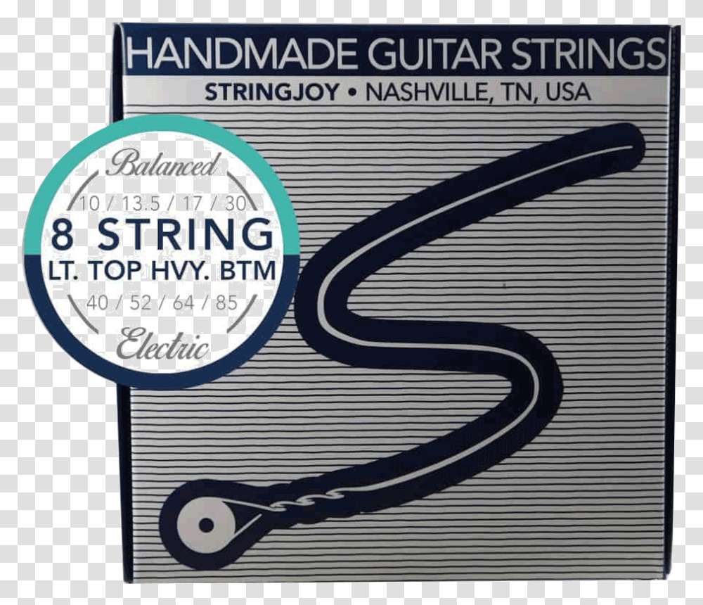 Stringjoy Nickel Alloyhex 8 String Light Top Heavy 85 Gauge Guitar String, Label, Paper, Sticker Transparent Png