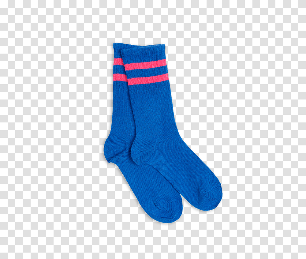 Stripe Sock In Blue, Apparel, Shoe, Footwear Transparent Png