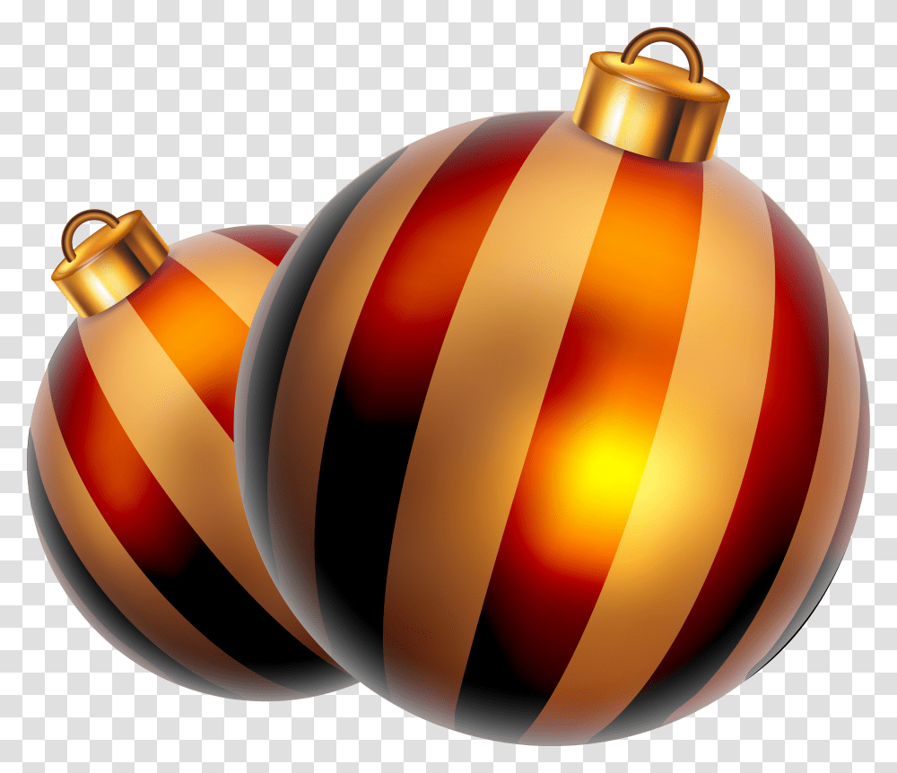 Striped Christmas Balls Clipart Image Adornos De Navidad Transparent Png