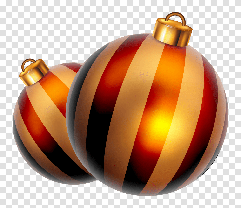 Striped Christmas Balls Clipart Image Adornos De New Year Ornament Art, Sphere, Plant Transparent Png