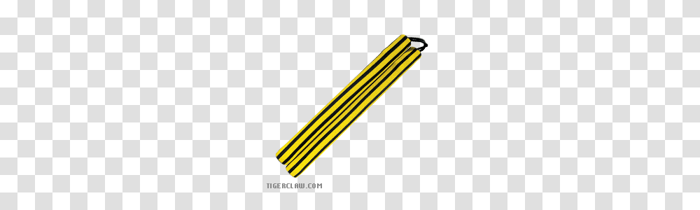 Striped Foam Nunchucks, Pencil Transparent Png