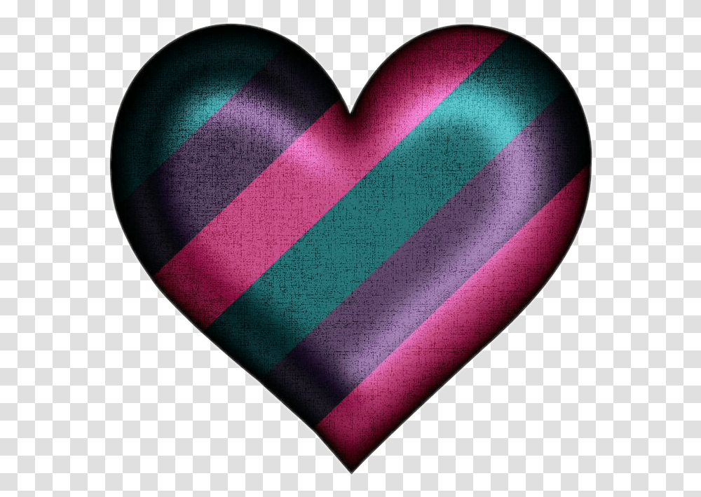 Striped Heart Clipart Heart, Rug, Purple, Cushion Transparent Png