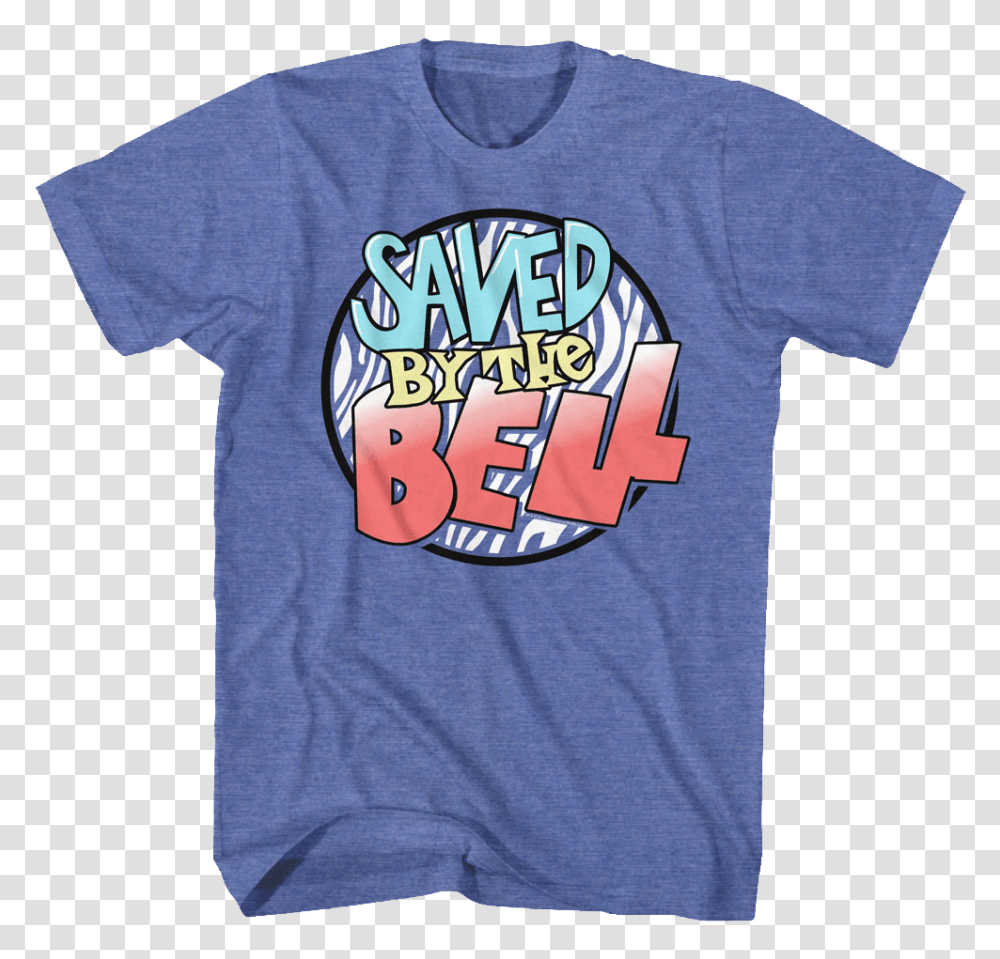 Striped Logo Saved By The Bell T Shirt Vintage Blank Grey T Shirt, Apparel Transparent Png