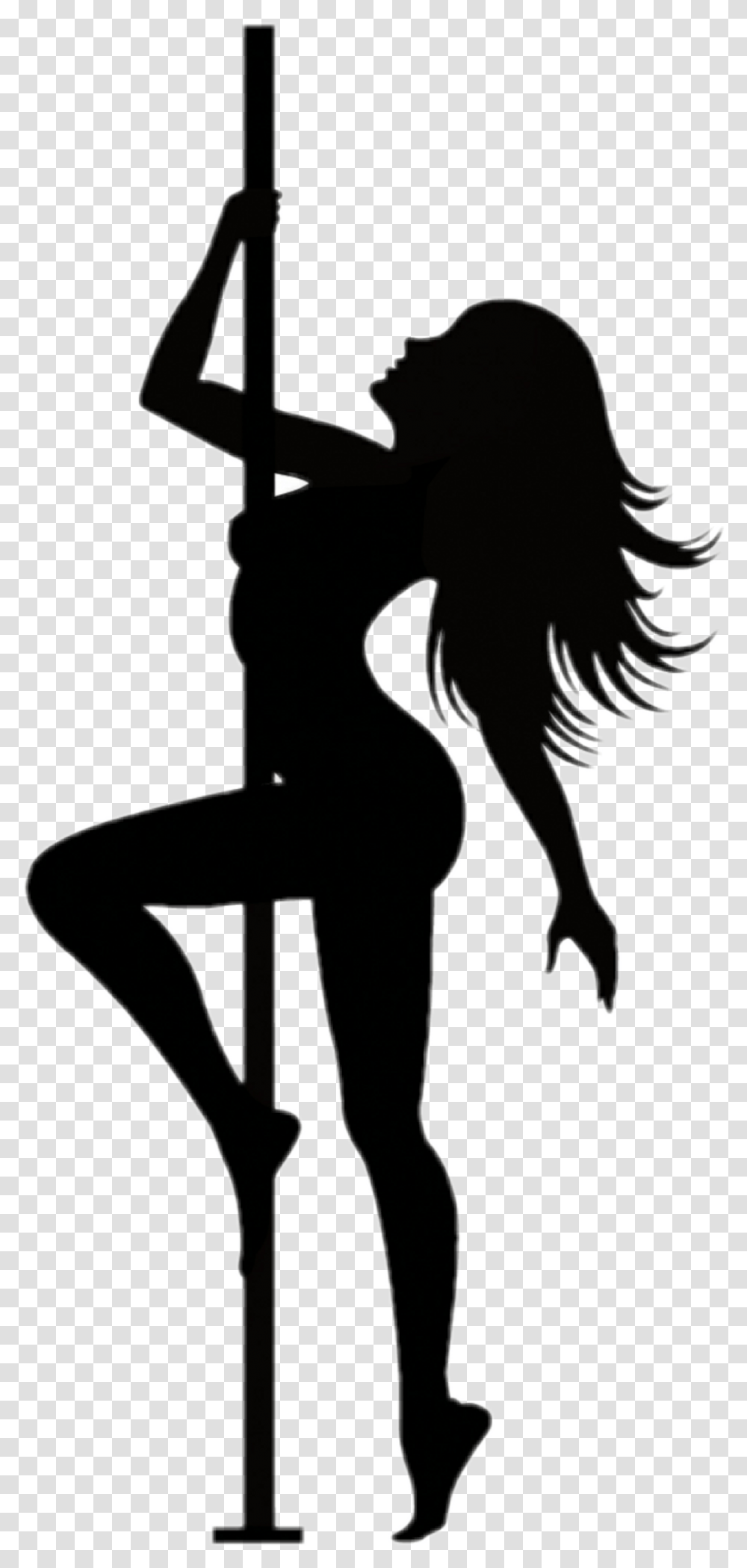 Stripper On Fish Hook Clipart Download Stripper Pole Silhouette, Stencil, Animal, Person Transparent Png