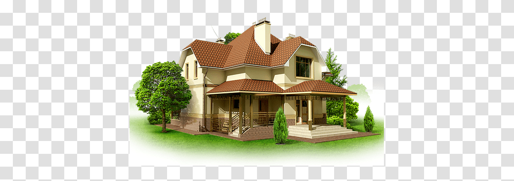 Stroitelstvo Kottedzha, Housing, Building, Roof, Cottage Transparent Png