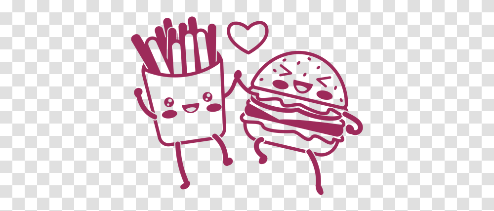 Stroke Burger Fries Holding Hands & Svg Hambufer And Fires Svg, Label, Text, Heart, Alphabet Transparent Png