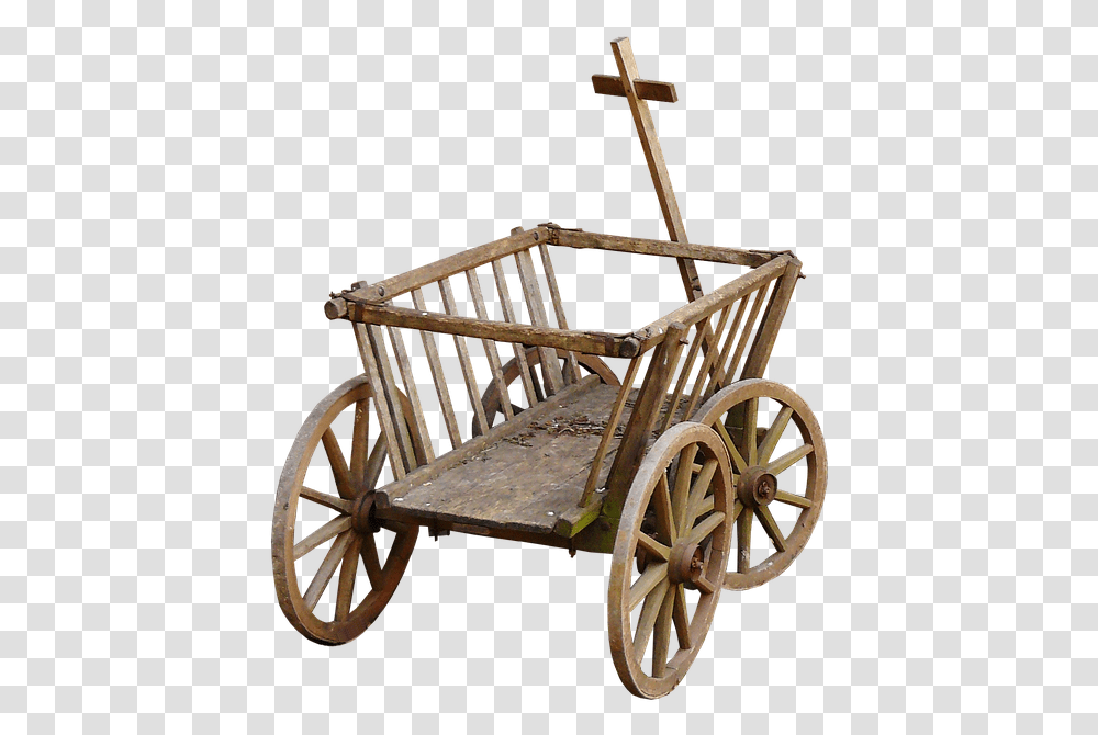 Stroller Handcart Cart Wheel Towbar Cart, Carriage, Vehicle, Transportation, Wagon Transparent Png