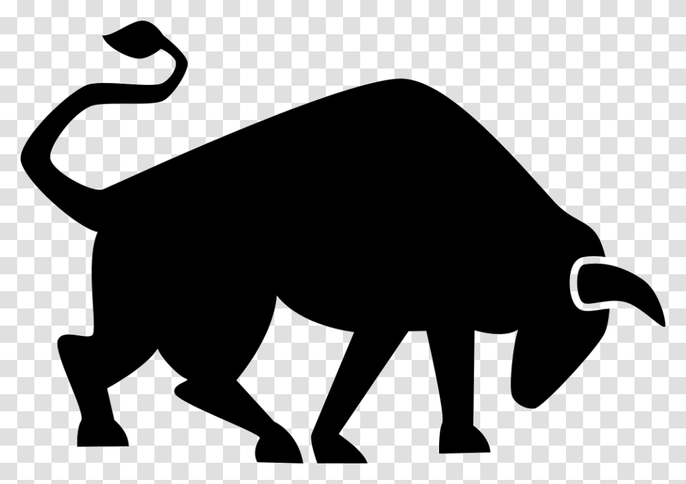 Strong Bull Side View Icon Free Download, Mammal, Animal, Wildlife, Stencil Transparent Png
