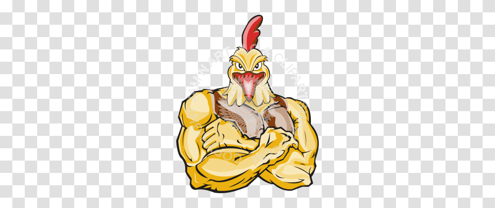Strong Gamecock With Arms Crossed, Poultry, Fowl, Bird, Animal Transparent Png