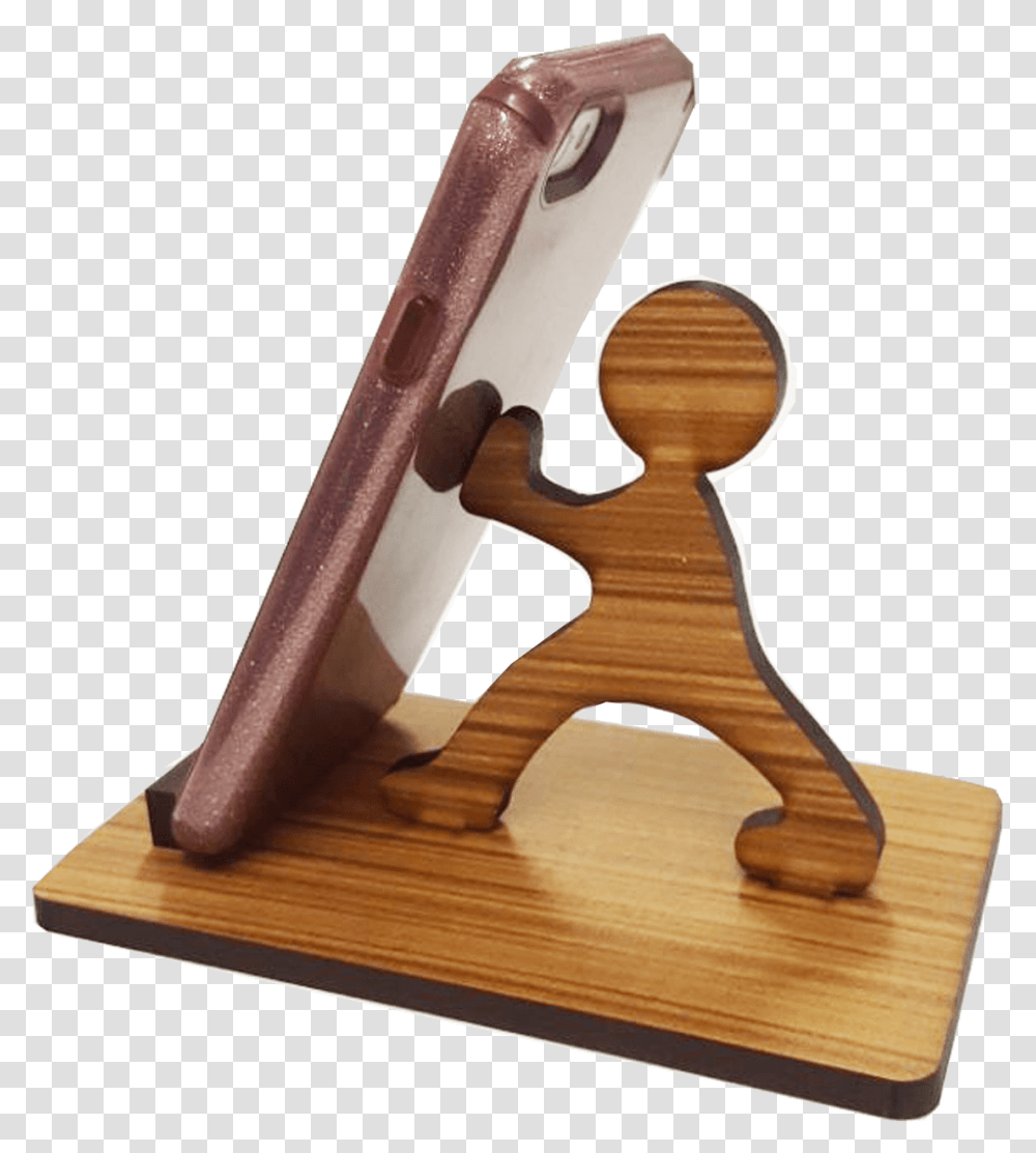 Strong Man Phone Stand Plywood, Axe, Hammer, Hardwood, Leisure Activities Transparent Png