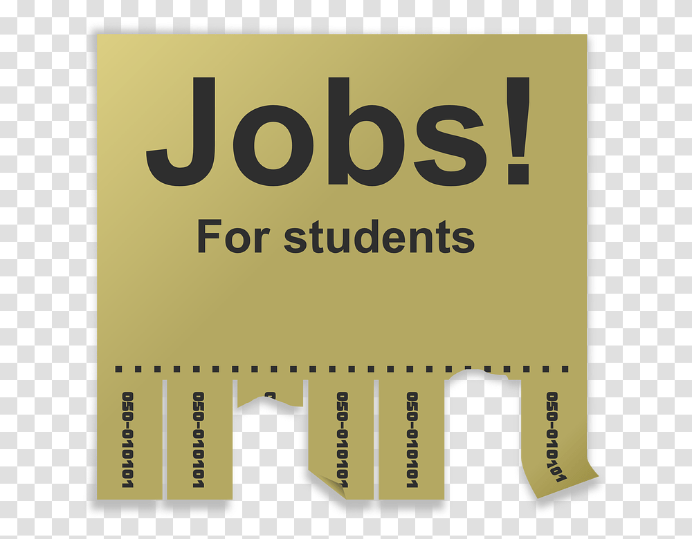 Stub Notice Jobs Search Summer Student Jobs, Poster, Advertisement, Paper Transparent Png