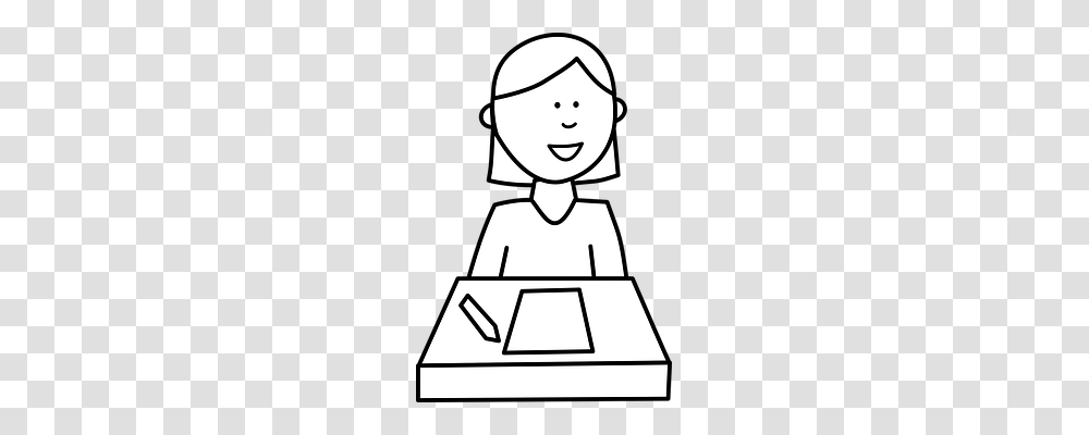 Student Person, Stencil, Female, Face Transparent Png