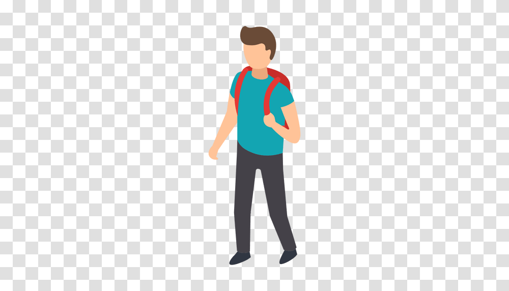 Student Backpack Illustration, Standing, Person, Human, Walking Transparent Png