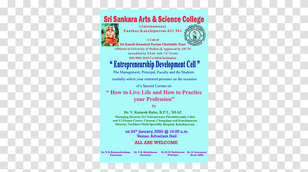 Student Development Cell Inauguration Poster, Flyer, Paper, Advertisement, Person Transparent Png