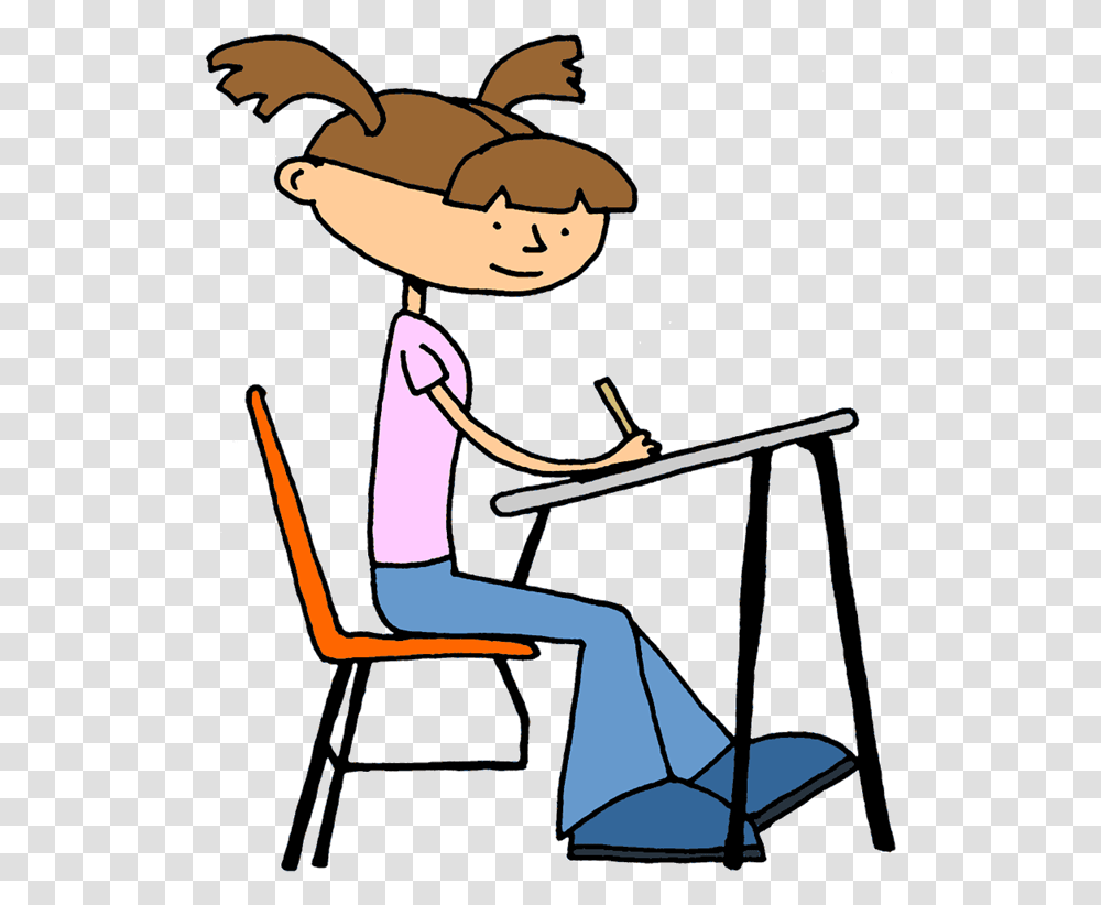 Student Doing School Desk Teacher Clip Art Student Writing Clip Art, Sitting, Chair, Furniture, Outdoors Transparent Png