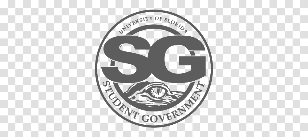 Student Government Uf Logo White, Label, Rug Transparent Png