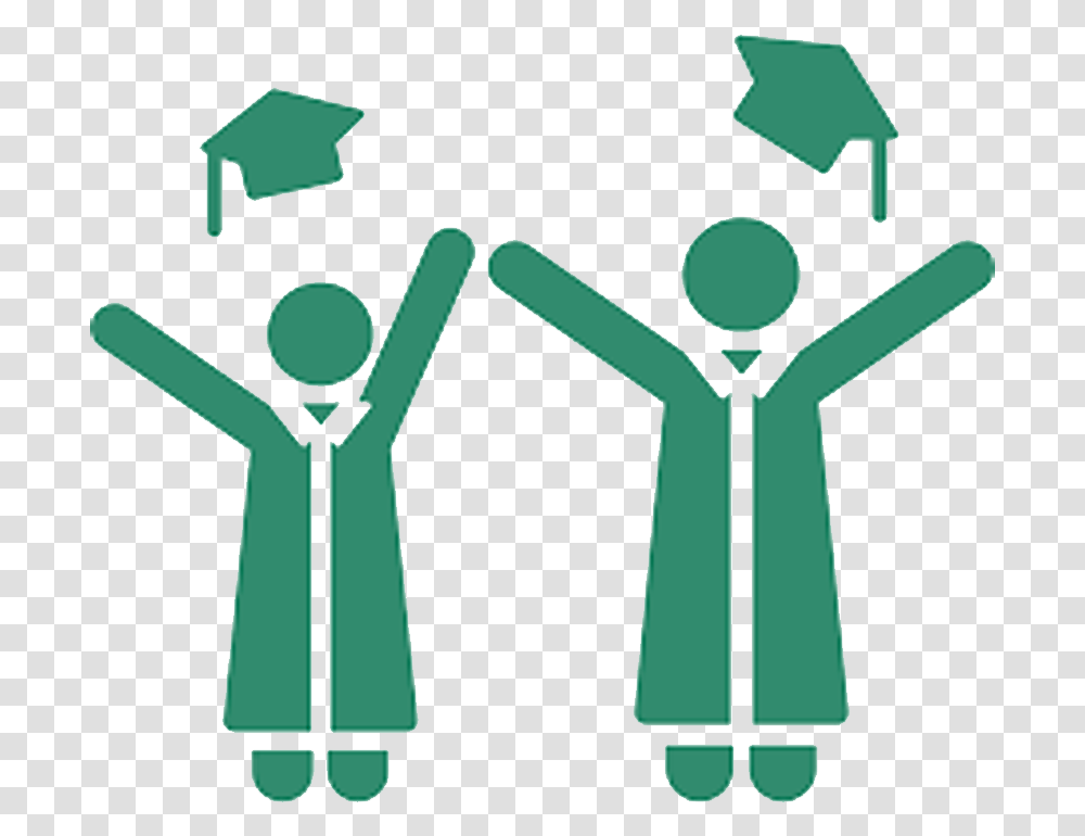 Student Graduation Icon, Hand, Recycling Symbol, Light Transparent Png