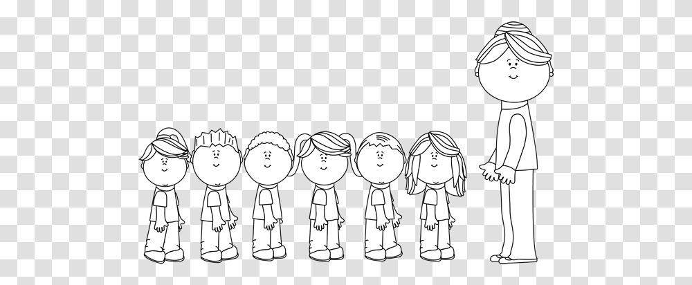 Student In Line & Free Linepng Line Leader Clipart Black And White, Person, Crowd, Head, Audience Transparent Png