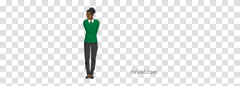Student Looking Sideways Full Body General People Girl Secondary Standing, Sleeve, Clothing, Apparel, Long Sleeve Transparent Png
